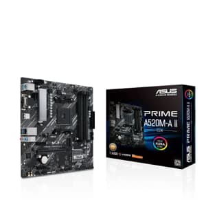 ASUS Prime A520M-A II/CSM AMD AM4(3rd Gen Ryzen) microATX Commercial Motherboard(ECC Memory,M.2 for $80