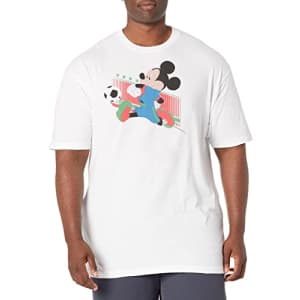 Disney Big & Tall Classic Mickey Italy Kick Men's Tops Short Sleeve Tee Shirt, White, XX-Large Tall for $22 Disney Big & Tall Classic Mickey Italy Kick Men's Tops Short Sleeve Tee Shirt, White, XX-Large Tall for $22