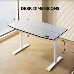 Electric Height Adjustable Standing Home Desk for $89