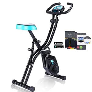 ANCHEER Exercise Bike Stationary, Indoor Cycling Bike with Heart Rate Monitor & Tablet Holder and for $95