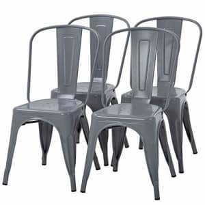 FDW Dining Chairs Set of 4 Indoor Outdoor Chairs Patio Chairs Furniture Kitchen Metal Chairs 18 Inch for $115 FDW Dining Chairs Set of 4 Indoor Outdoor Chairs Patio Chairs Furniture Kitchen Metal Chairs 18 Inch for $115