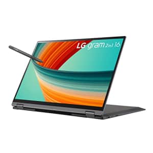 LG gram 16 2-in-1 Lightweight Laptop, Intel 13th Gen Core i7 Evo Platform, Windows 11 Home, 16GB for $1,149