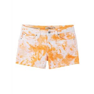 Lucky Brand Girls' Fashion Denim Shorts, Delaney Tie Dye Cantaloupe, 7 for $27
