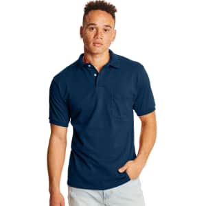Hanes Men's Polo Shirt 2-Pack for $14