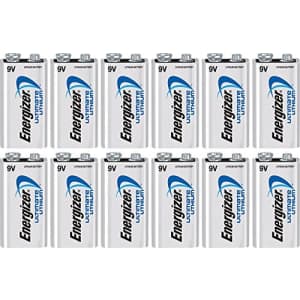 12 Energizer 9V Ultimate Lithium Batteries L522 Bulk for $141