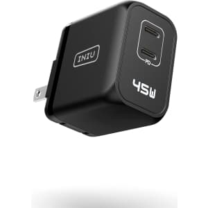 INIU 45W USB-C Fast Wall Charger for $8