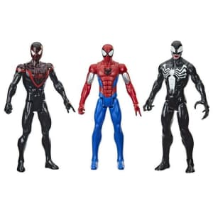 Marvel Spider-Man Titan Hero Series Spider-Man (Miles Morales) Armored Venom 3-Pack for $20