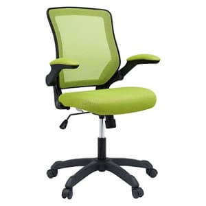 Modway Veer Office Chair with Mesh Back and Vinyl Seat With Flip-Up Arms in Green for $204