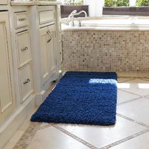 Ottomanson Shag Collection Area Rug, 20" x 59", Navy Blue for $16