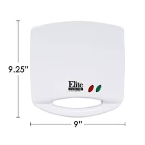 Elite Gourmet MaxiMatic ESM-9002K Elite Cuisine Sandwich Maker with Non-Stick, White for $24