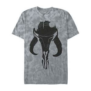 Star Wars Men's Bounty Hunter Mandalorian Mixed Symbol T-Shirt Grey Rock, 2X-Large for $12
