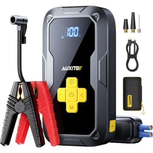 Auxito 6000A Portable Jump Starter w/ Tire Inflator for $50 Auxito 6000A Portable Jump Starter w/ Tire Inflator for $50