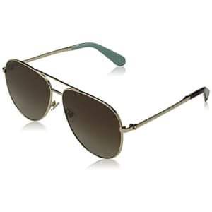 Kate Spade New York Women's Isla/G/S Aviator Sunglasses, Dark Havana, One Size for $43