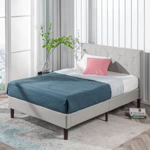 Zinus Shalini Upholstered Queen Platform Bed Frame for $145