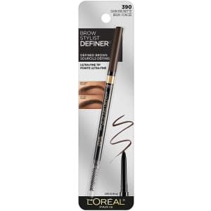 L'Oreal Paris Makeup Brow Stylist Definer Waterproof Eyebrow Pencil for $8