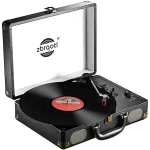 Zbrqotl Vintage Bluetooth Turntable for $41 Zbrqotl Vintage Bluetooth Turntable for $41