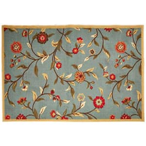 Ottomanson OTH2095-3X5 Ottohome Rug, 3'3" X 5'0", Sage Green Floral for $40