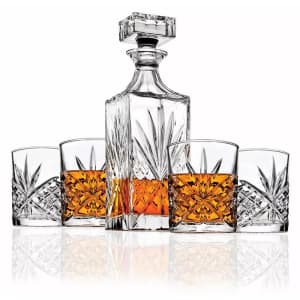 Godinger Dublin Crystal 5-Piece Whiskey Set for $36