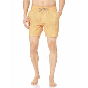 Rip Curl Men's SUNBLEACH Volley Side Pocket Boardshorts, Yellow, 2X-Large for $46