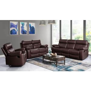 Abbyson Living Strafford Top-Grain Leather Reclining 3-Piece Furniture Set for $2,499 for members Abbyson Living Strafford Top-Grain Leather Reclining 3-Piece Furniture Set for $2,499 for members