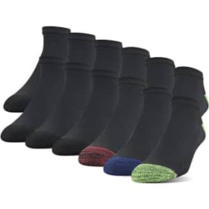 Gildan Men's Half Cushion No-Show Socks 12-Pair Pack for $14