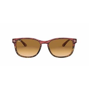 Ray-Ban RB2184 Square Sunglasses, Pink Gradient Beige Stripe/Brown Gradient, 57 mm for $110