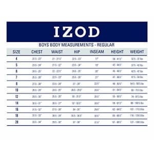 IZOD Boys' School Uniform Flat Front Stretch Performance Short, Navy, 12 for $13