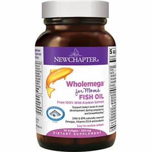 New Chapter Prenatal DHA - Wholemega for Moms Fish Oil Supplement with Omega-3 + Vitamin D3 for for $20