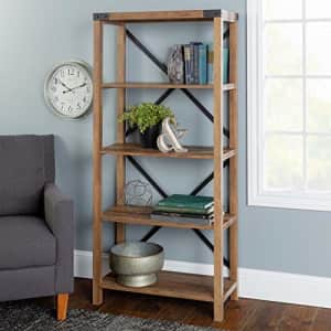 Walker Edison Furniture Company Modern Farmhouse Wood Bookcase Bookshelf Home Office Living Room for $177