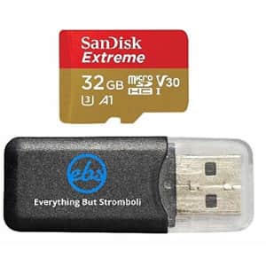 32GB Sandisk Micro SDXC Extreme 4K MicroSD Flash Memory Card Class 10 works with DJI Mavic Pro, for $14