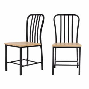 StyleWell Donnelly Metal Dining Chair 2-Pack for $65