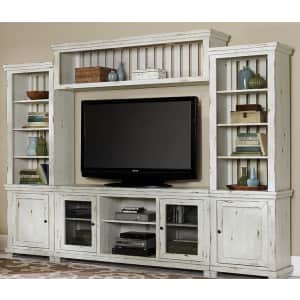 Progressive Furniture Willow Solid Pine Complete Entertainment Center Wall Unit for $1,148