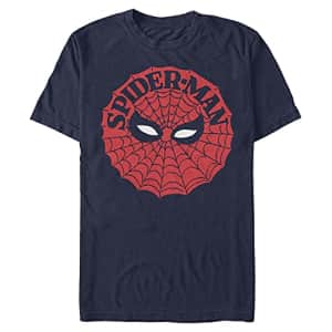 Marvel Men's Universe Spiderman Sketch T-Shirt, Navy Blue, X-Large for $13