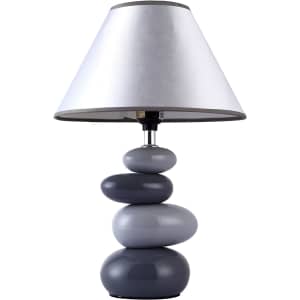Simple Designs Shades of Gray Ceramic Stone Table Lamp for $18 Simple Designs Shades of Gray Ceramic Stone Table Lamp for $18