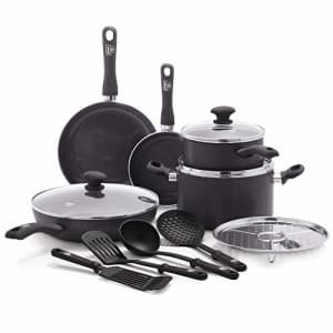GreenLife Soft Grip Diamond Healthy Ceramic Nonstick, Cookware Pots and Pans Set, 13 Piece, Black for $63