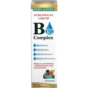Nature's Bounty Vitamin B Complex Sublingual Liquid 2 oz (Pack of 3) for $20 Nature's Bounty Vitamin B Complex Sublingual Liquid 2 oz (Pack of 3) for $20