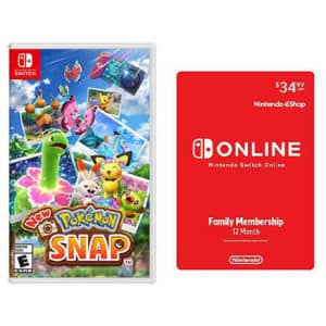 New Pokemon Snap for Switch + Nintendo Switch Online 12-Month Family Membership for $75 New Pokemon Snap for Switch + Nintendo Switch Online 12-Month Family Membership for $75