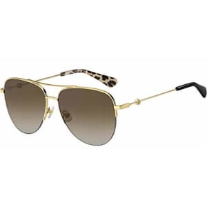 Kate Spade New York Women's Maisie/G/S Polarized Navigator Sunglasses, Havana, 60mm, 15mm for $69