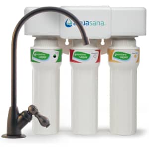 Aquasana Claryum 3-Stage Max Flow Under Sink Water Filter for $160 Aquasana Claryum 3-Stage Max Flow Under Sink Water Filter for $160