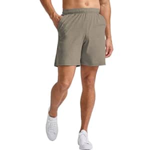 Hanes Men's Originals Pull-On Jersey, Lightweight Tri-Blend Shorts with Pockets, Oregano Pe Heather for $24