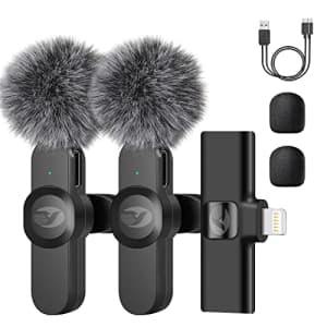 Wireless Lavalier Microphone 2-Pack for $12