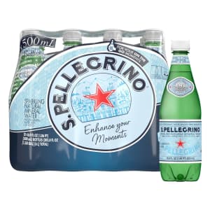 S.Pellegrino Sparkling Mineral Water 16.9-oz. Bottle 12-Pack for $10