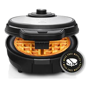 Chefman Anti-Overflow Belgian Waffle Maker w/Shade Selector, Stainless Steel, Temperature Control, for $28