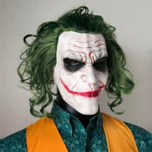 The Joker Latex Halloween Mask w/ Hair for $20