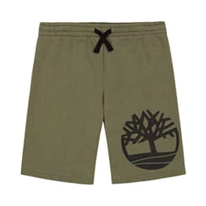 Timberland Boys' Fleece Pull-On Shorts, Tree Logo Cassel Earth, 14-16 for $10