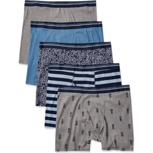 Amazon Essentials Men's Boxer Briefs 5-Pack for $18