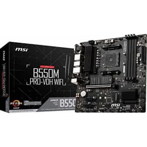 MSI B550M PRO-VDH WiFi ProSeries Gaming Motherboard (AMD AM4, DDR4, PCIe 4.0, SATA 6Gb/s, M.2, USB for $109