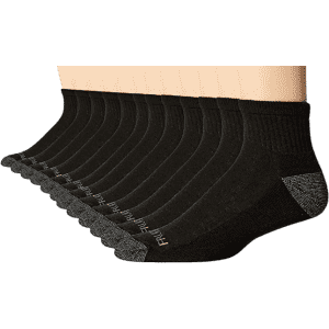 Fruit of the Loom Men's Dual Defense Cushioned Socks 12-Pack for $12