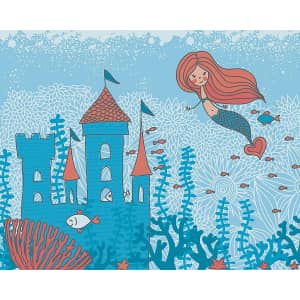 OhPopsi 118" x 94" Mermaid Castle Wall Mural for $39 OhPopsi 118" x 94" Mermaid Castle Wall Mural for $39