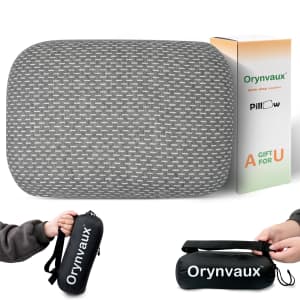Orynvaux Memory Foam Travel Pillow for $11